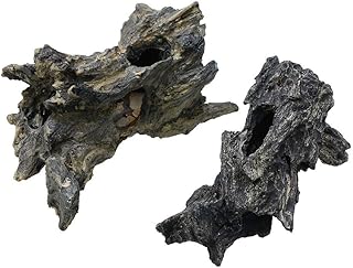 corisrx Aquarium Malaysian Driftwood Imitation Ornament Small - Tree Trunk Long Decor Fish Tank Wood (S+L Set)