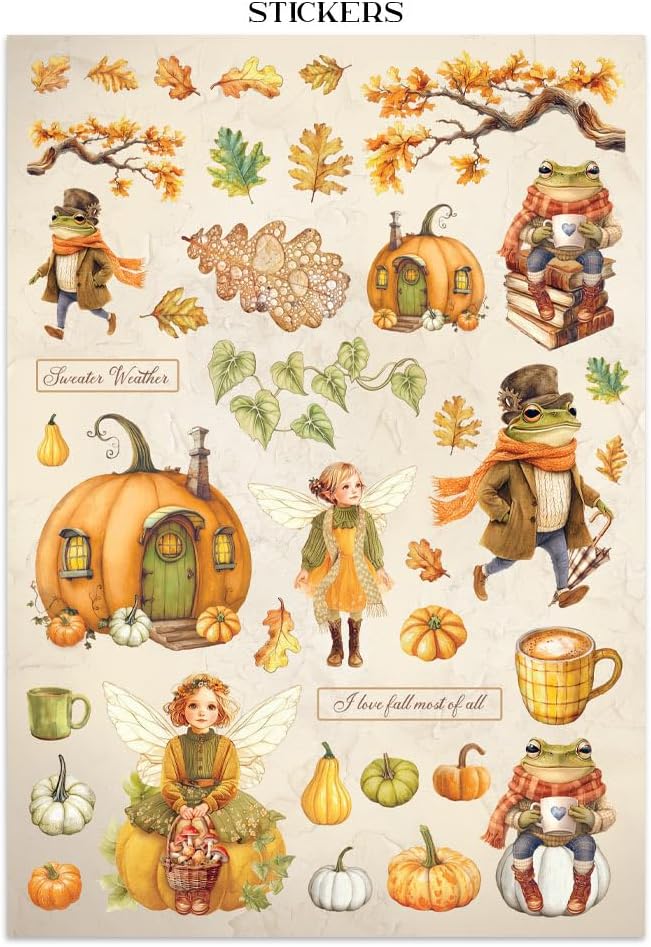 Stamperia - Junk Journal Stickers, Cut-Outs, and Backgrounds for Scrapbooks, Albums, Card Making, Bullet Journalling and More, Perfect for Hobbies, Crafts, and Gifting (Whispering Woods)