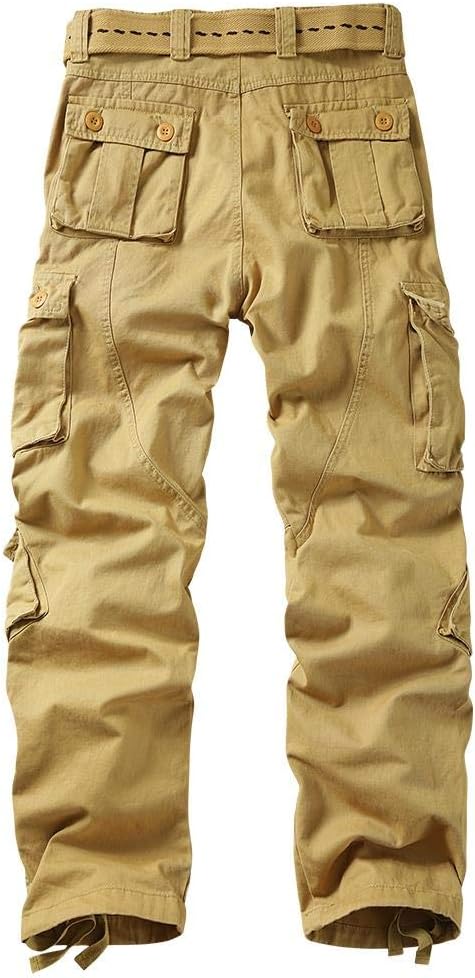TRGPSG Men's Cargo Pants Camo Casual Pants Relaxed Fit Cotton Work Pants with Multi Pocket - Image 2
