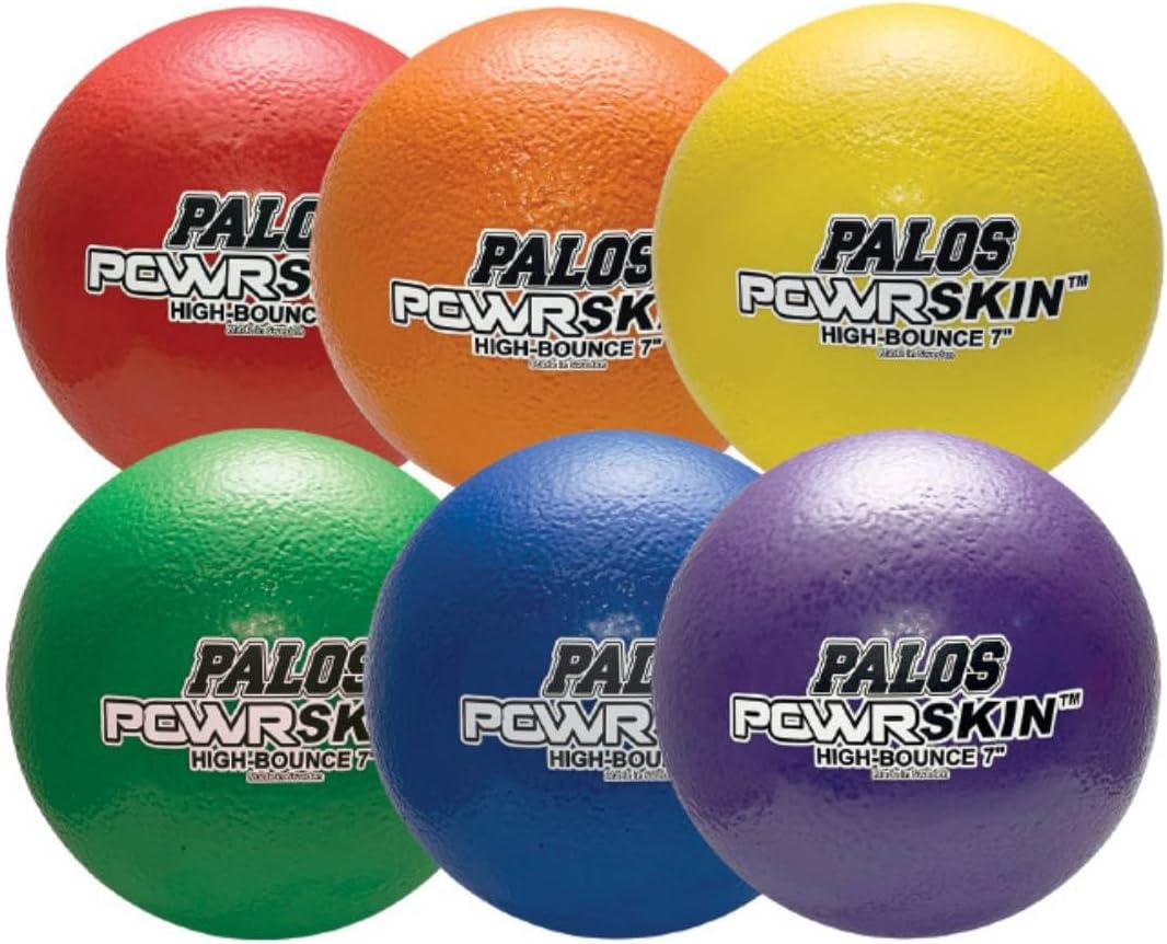 Palos POWRSKIN™ - High Bounce, High Density Foam Ball Set of 6 - for Kids and Adults
