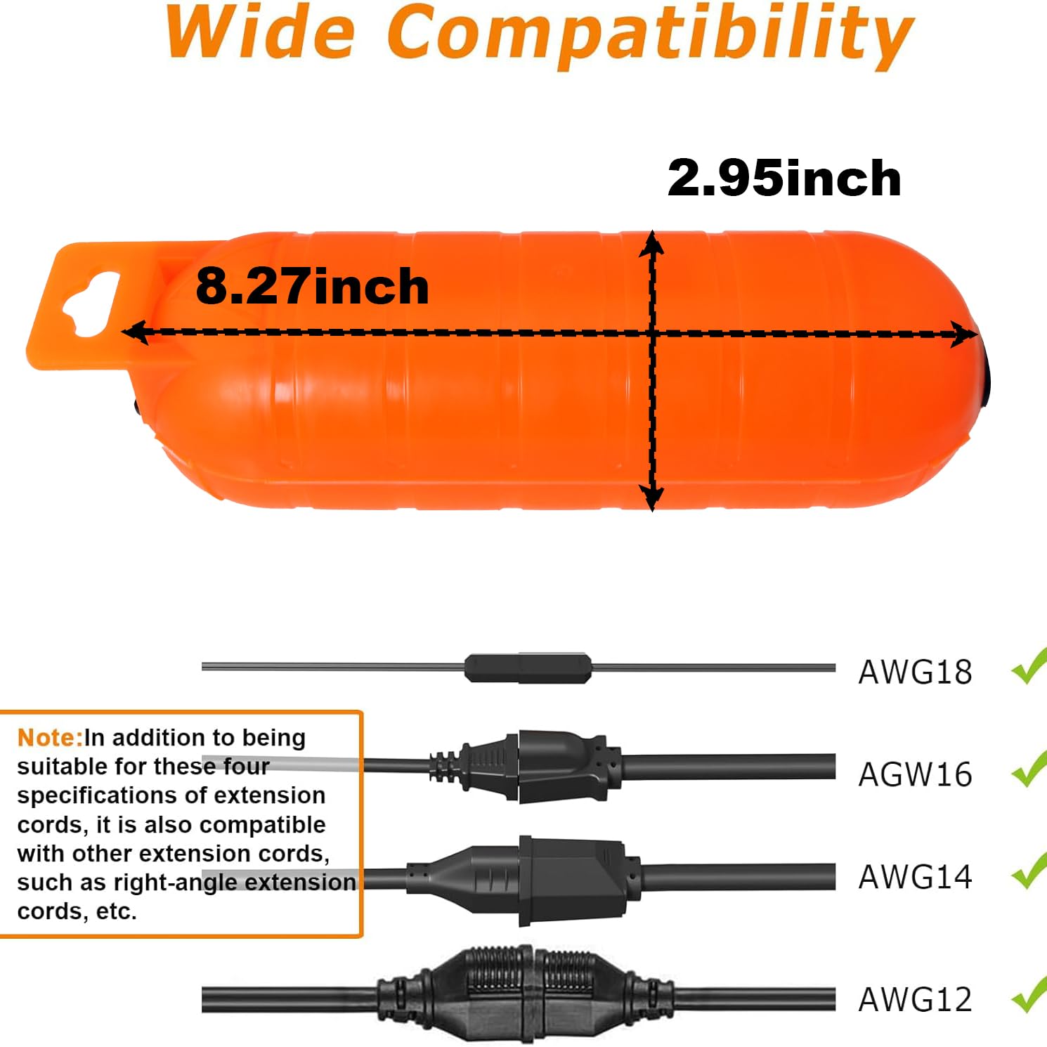MEETOOT 2PCS 23x7.5x7cm Outdoor Waterproof Power Cable Protective Cover IP54 Protection Rating Snap Fit Design Suitable for Courtyard Lighting and Gardening Tool image 2