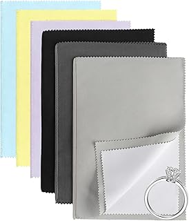 6PCS Jewelry Cleaning Cloth,Multi-Layer Silver Polishing Cloth,Eco Friendly Jewelry Cleaner for Cleaning Gold,Silver,Diamond,Platinum Jewelry,Precious Stones,Coins Watch,Keeps Jewelrys Clean and Shiny