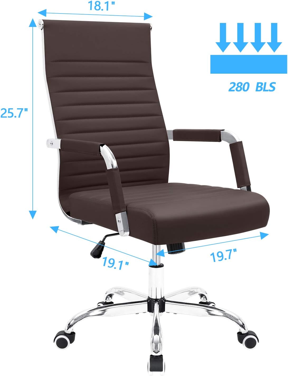 Furmax Ribbed Ribbed Office Desk Chair Memory Foam Hometrends High