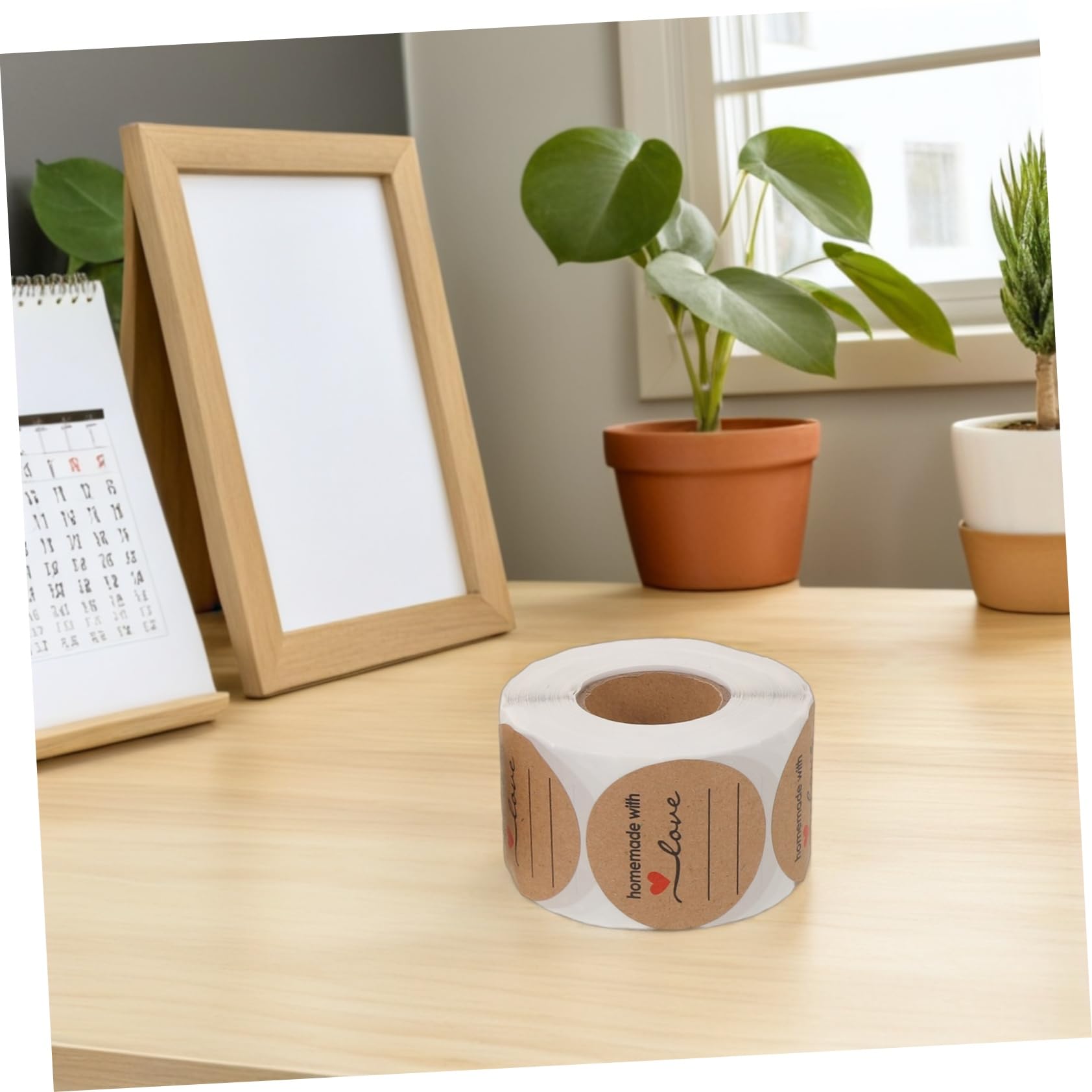 3pezzi Etichette Adesive Circolari in Kraft Piccole Etichette Autoadesive Marroni Per Chiusura Buste Barattoli Di Bottiglie Di Essenziale Contenitori Per Alimenti Scatole Regalo De