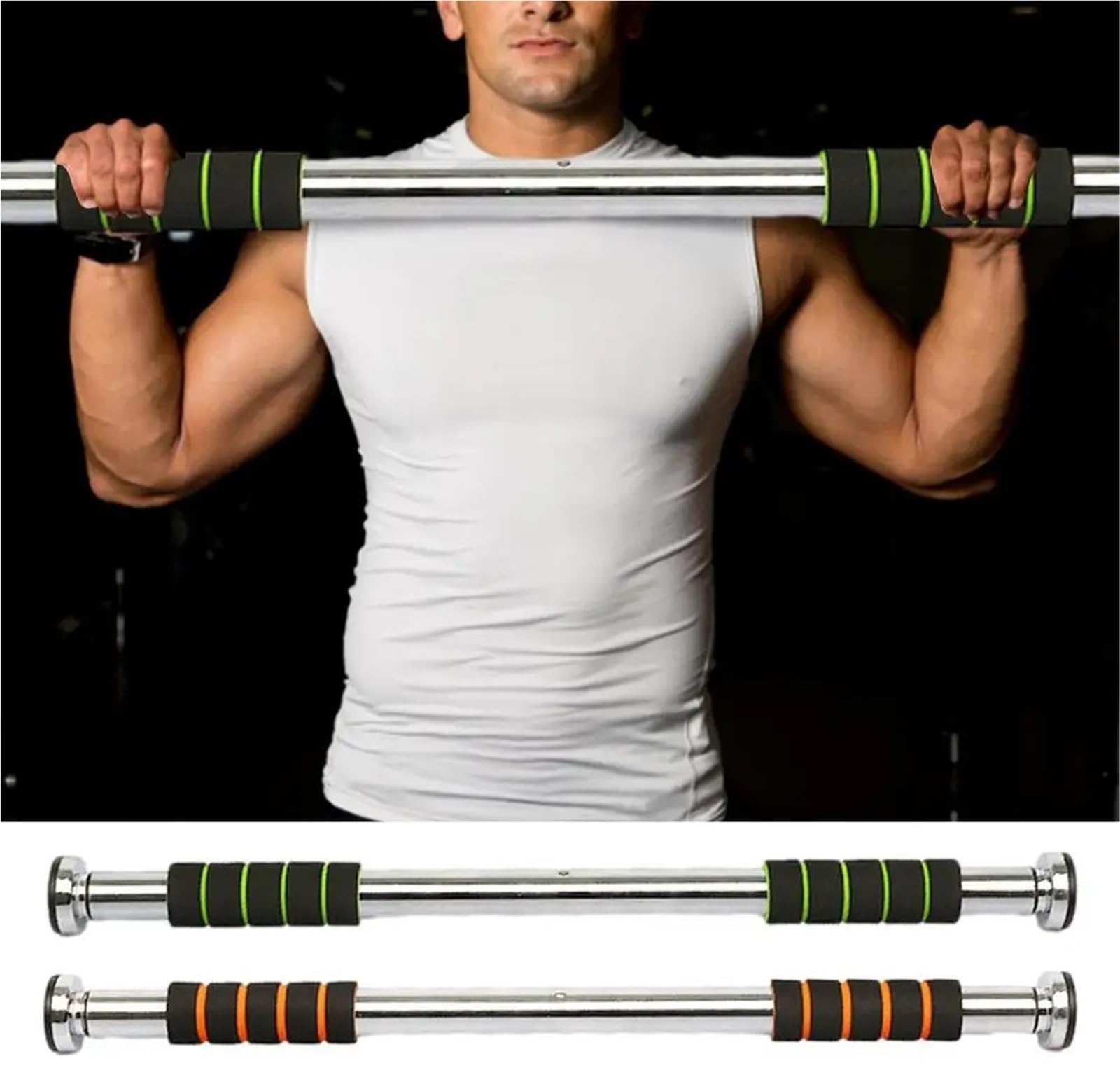 Klimmzugstange Klimmzug-Klimmzugstange, Feste Wandstange, Fitnessgeräte, horizontale Stange, Indoor-Sportstange for Bodybuilding, Fitness, Traktionsstange Reckstange(Green)