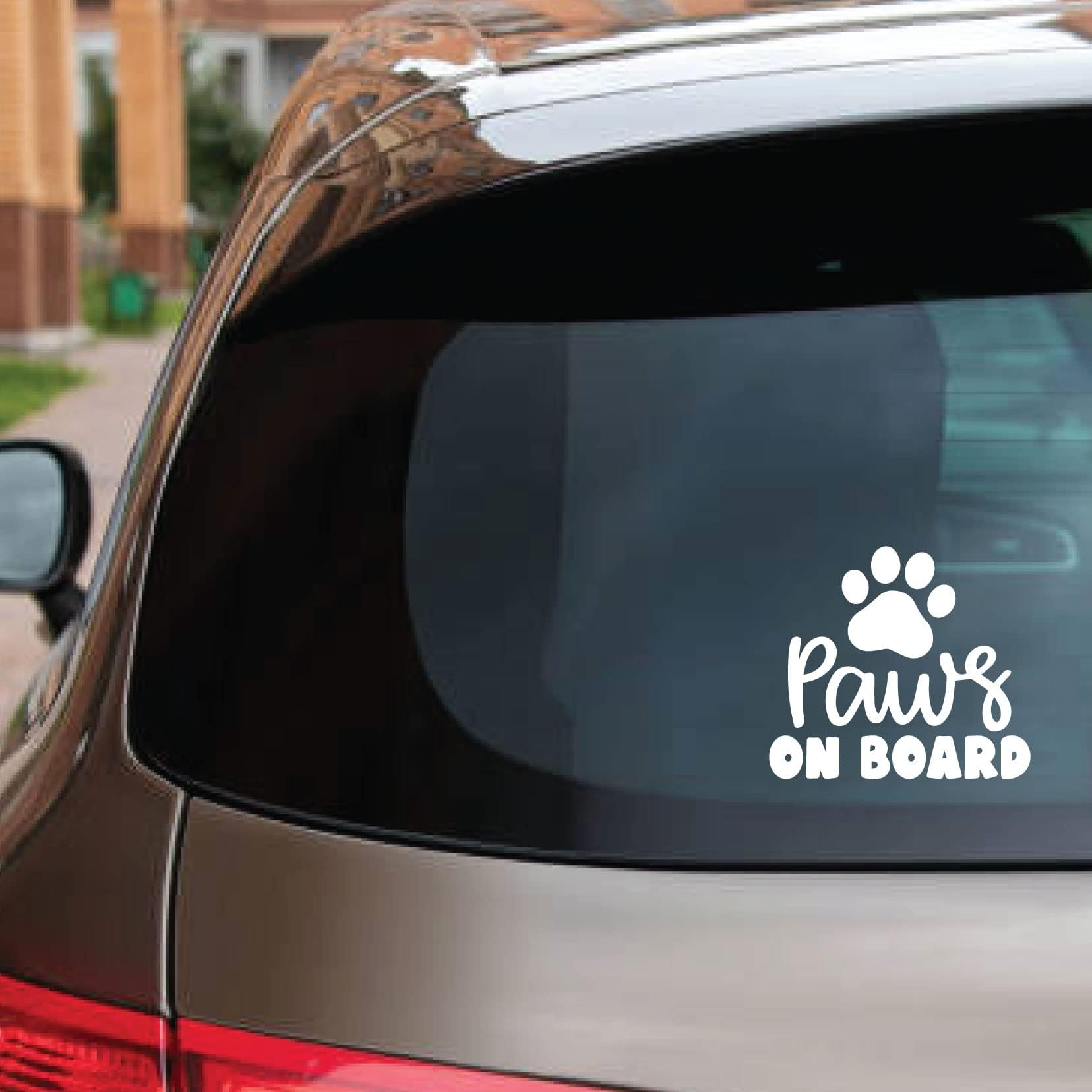White Paws on Board Decal Sticker for car, Truck, Computer, Laptop, Vehicle from The Original Patty Cakes
