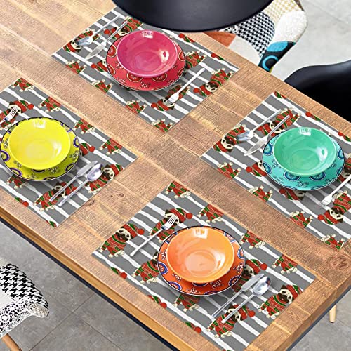 Set de table de Noël lavable pour protéger la table des plats chauds et taches - 8