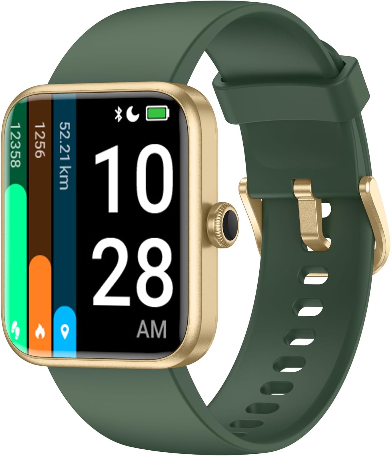 PautiosPautios Smart Watch, Fitness Tracker with Blood Oxygen Monitor, Heart Rate and Sleep Tracking, 44mm Smartwatch for Android iOS Swimming Waterproof Pedometer Watch Step Calories Tracker for Women Men