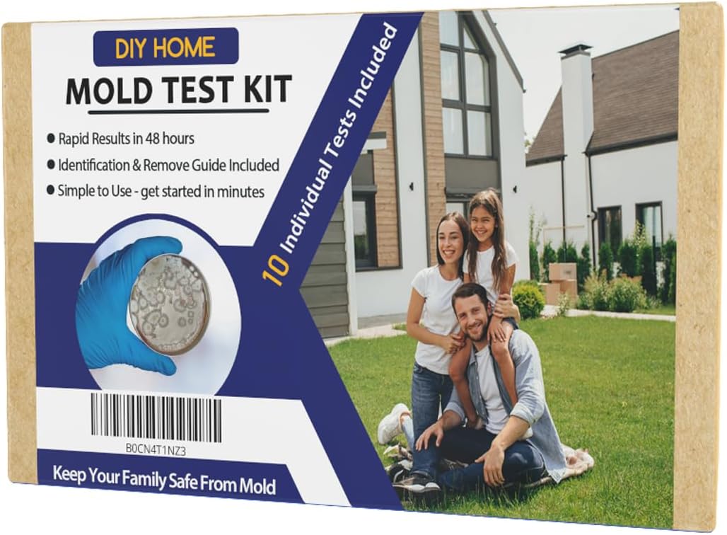 hearcozy Mold Testing Kit with 10 Individual Tests - DIY Mold Test Kit for Home - Includes Detailed Mold Identification Guide - Fast and Reliable Mold Detector for Home