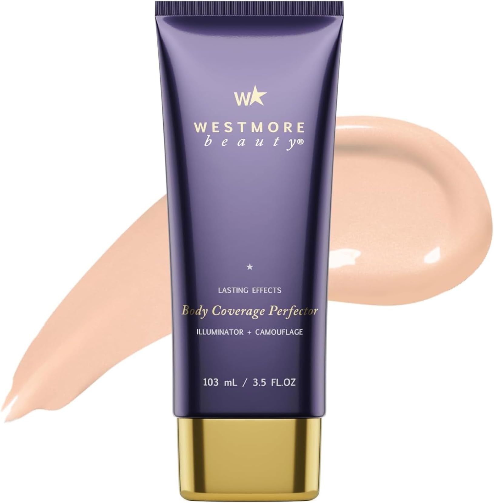 Westmore Beauty Body Coverage Perfector 3.5 Oz (Warm Radiance) - Leg Makeup, Body Makeup, Tattoo Cover Up Makeup Waterproof And Sweat Proof
