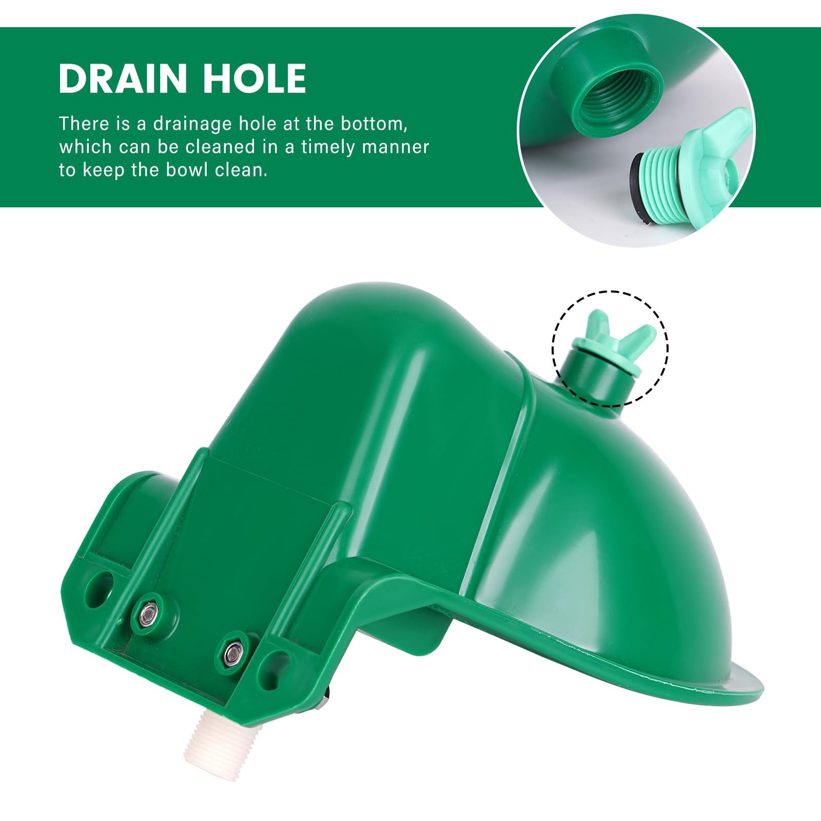 Abbeveratoio per capre, abbeveratoio per bestiame per pecore, cani, maialini, vitelli, cavalli, allevamenti d'acqua per bestiame, ciotola automatica in plastica, dispenser per acqua