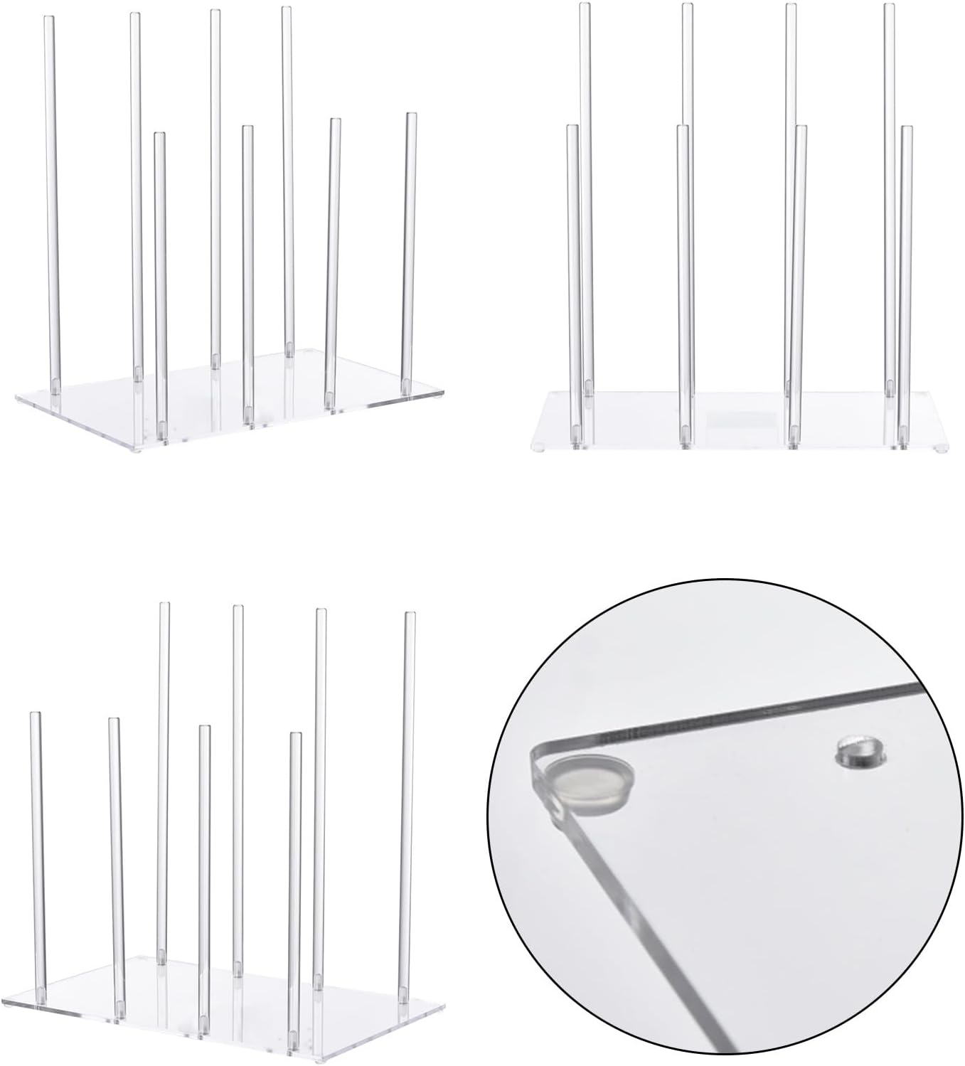 Stackable Boot Organizers Sturdy Acrylic Rack Stores 4 Pair of Shoes with Space Efficiency Shoe Storage Rack