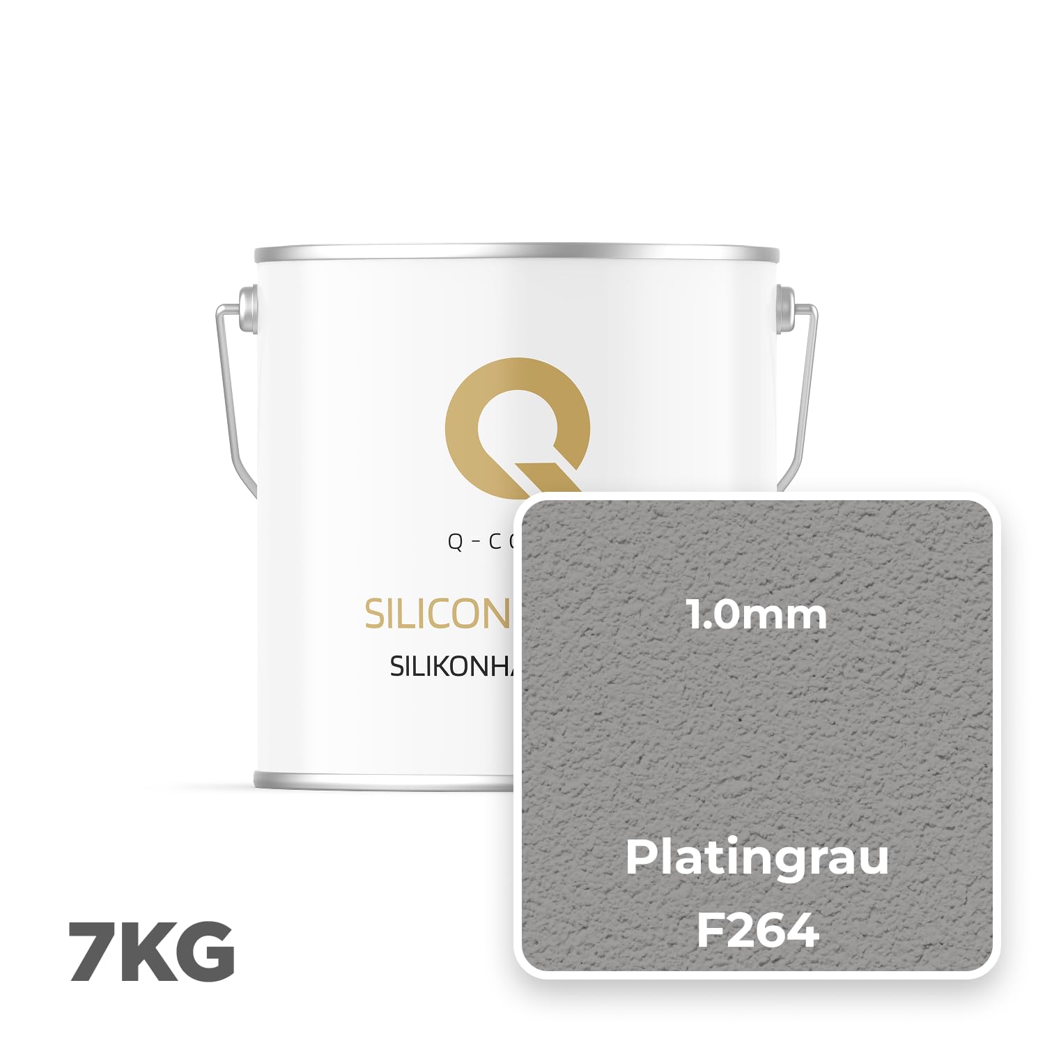 Intonaco In Resina Siliconica Grigio Platino F264 7kg 1mm