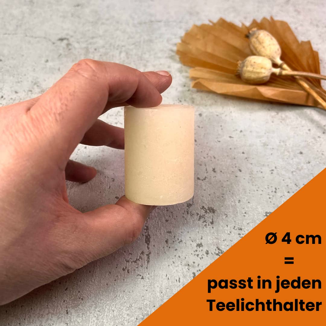 Lot de 3 Bougies boules rustiques (d)80mm Taupe - Maison