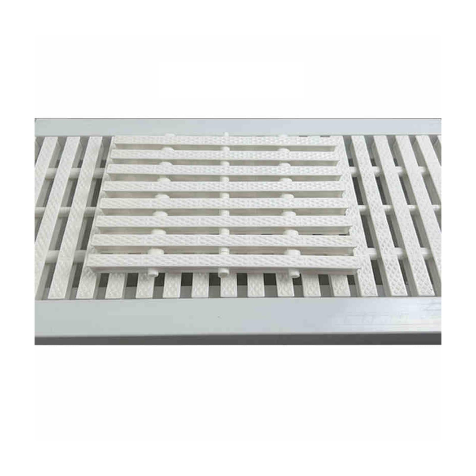 GJMSSMY Splice ABS Rectangle Drainage Grate for Swimming Pools, Patios & Gutters - 15pcs Set, Three Interface Drainage Solution, 25x100cm, White, Durable & Efficient