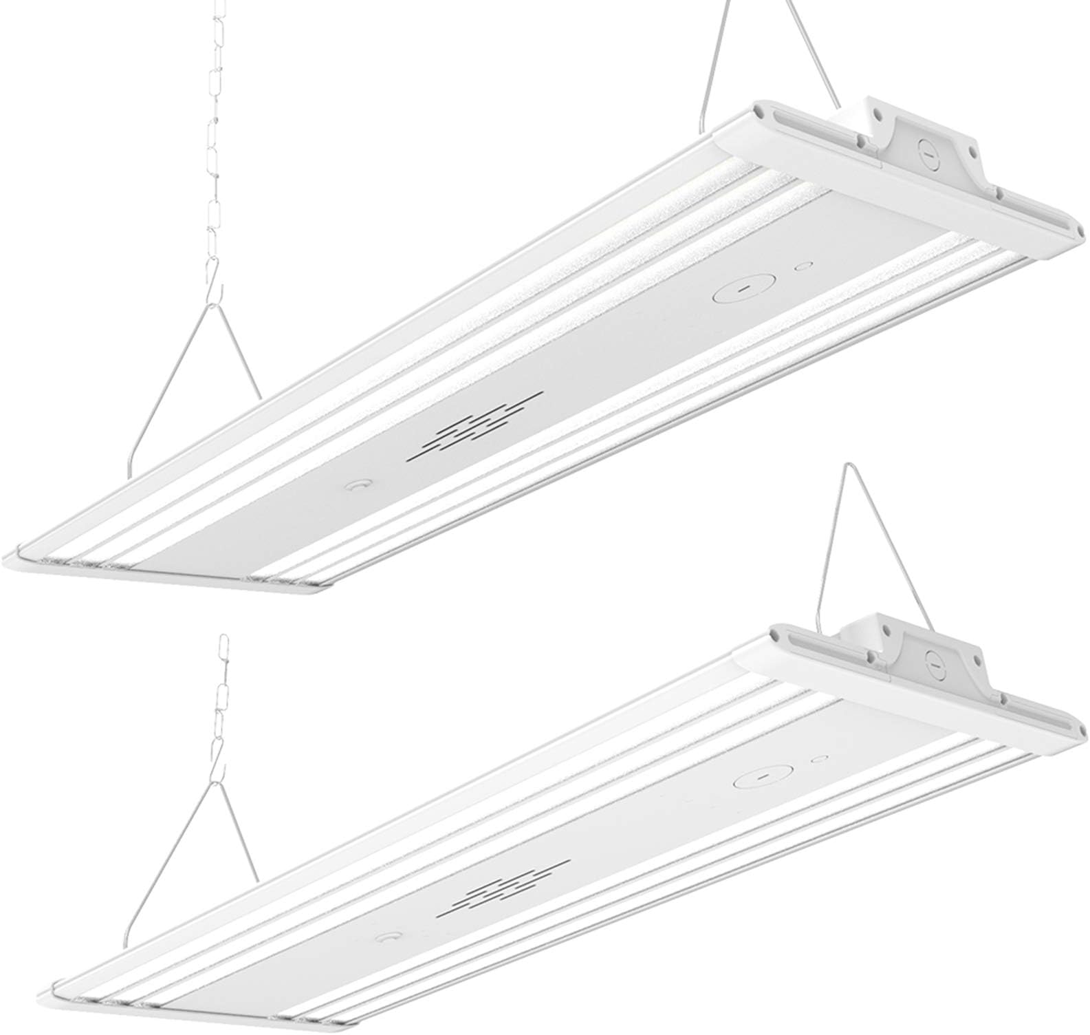HYPERLITE 2 Pack LED High Bay Lights 220W, 4FT 28,600lm Linear High Bay led Light, AC 120-277V, 1-10V Dimmable LED Warehouse Lights for Warehouse Factory Workshop, UL Listed