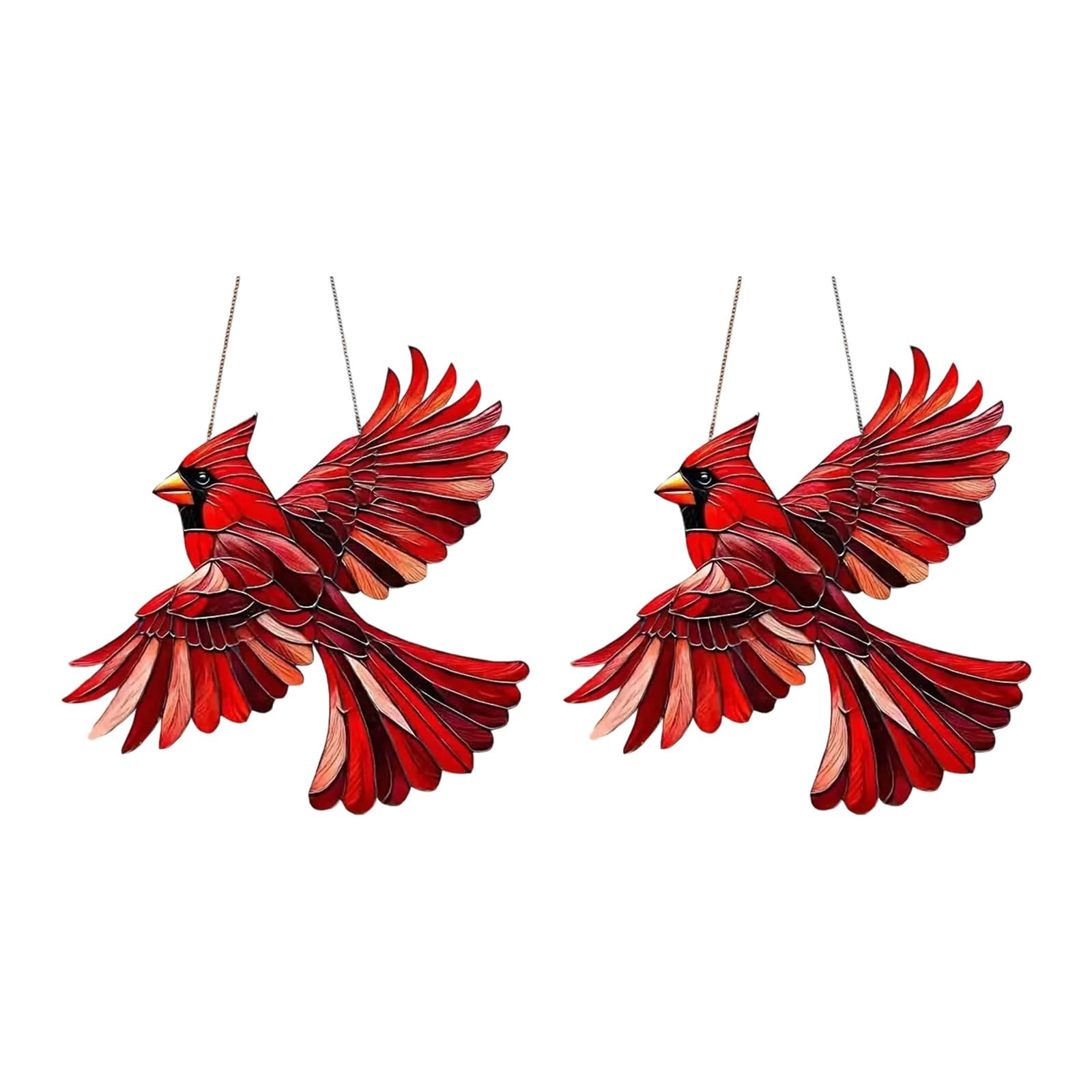 TFAOYS Of 2 Artistic Colorful Acrylic Bird Sunlight Catchers Hanging Ornament Enhances Home Garden Visual Atmospheres Bird Suncatchers Acrylic Hanging Ornament