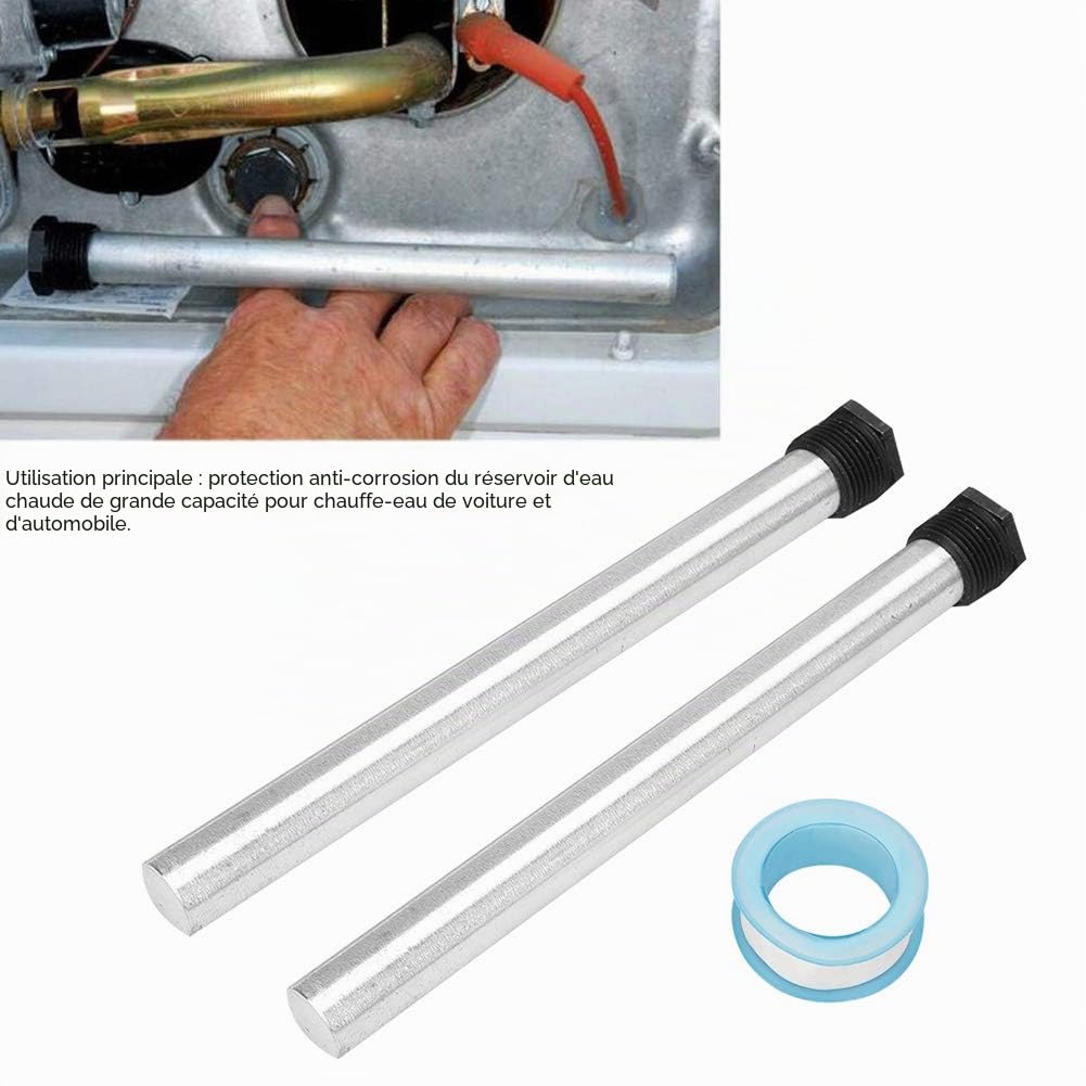 Anode de tige de chauffe eau, tige d'anode de magnésium de chauffe eau antitartre tige d'anode de magnésium anticorrosion pour évaporimètre pour protéger le réservoir intérieur