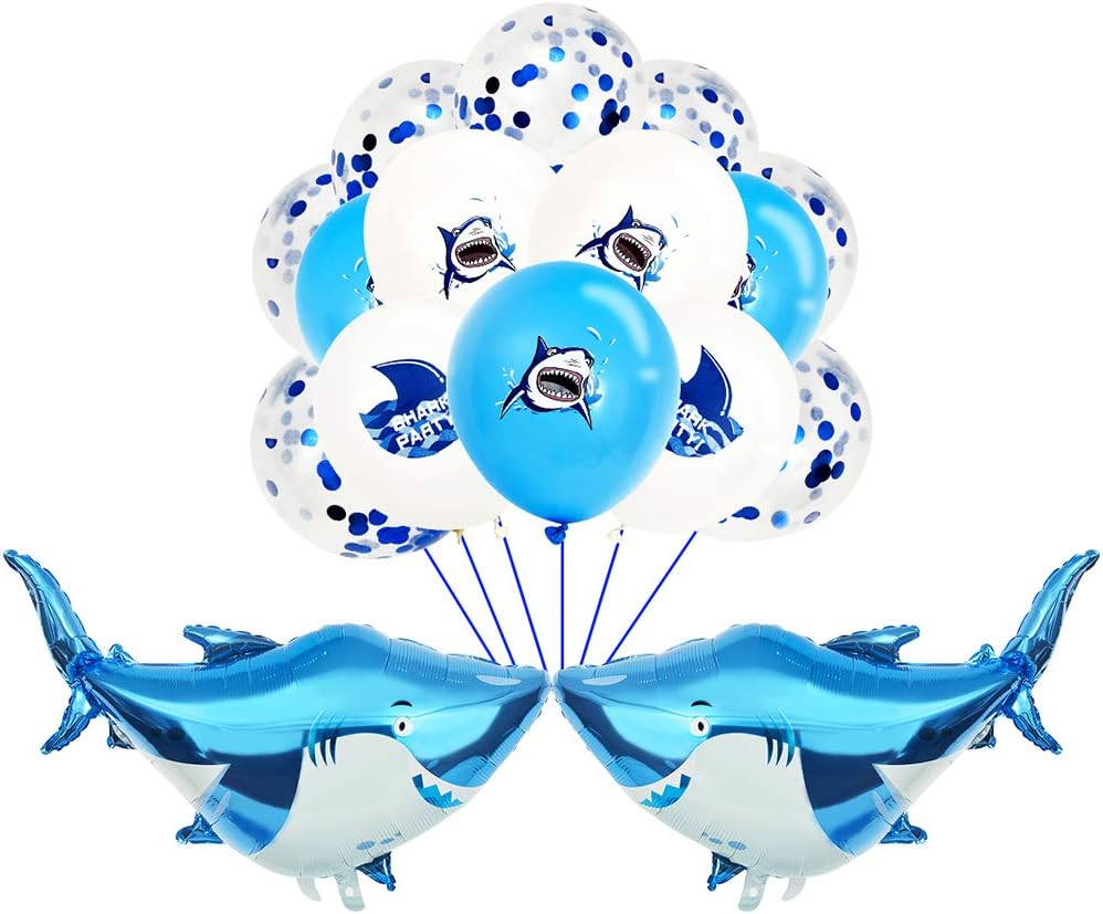 WERNNSAI Shark Party Decorations Pack of 42PCS Giant