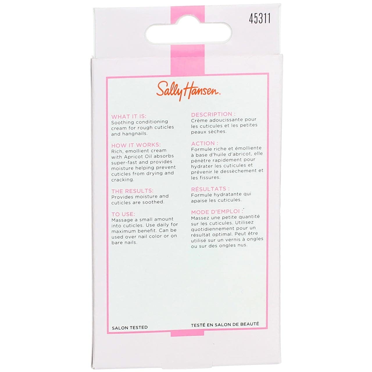 Sally Hansen Cuticle Massage Cream 0.4 Ounce (12ml) (3 Pack) : Beauty & Personal Care