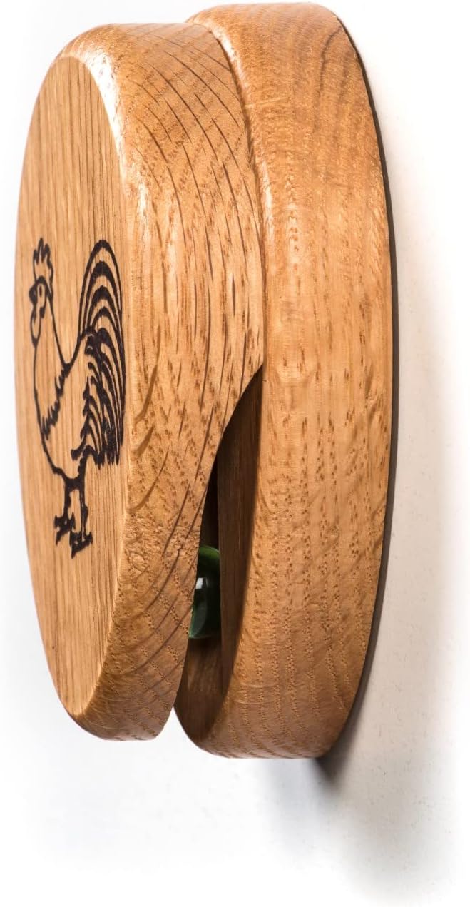 Oak Wood Towel Holder - Decorative Wooden Towel Hook for Kitchen or Bath, Amish Farmhouse Tradition, Buggy Design