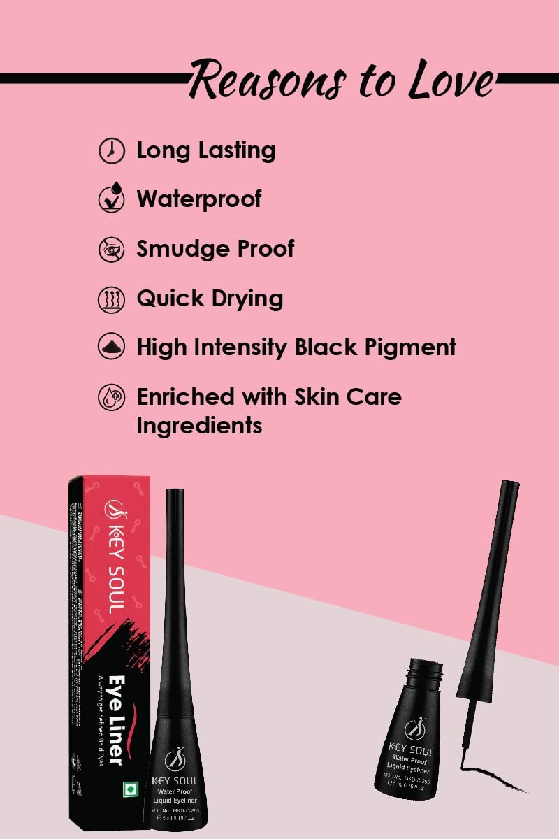 MAAN ORGANIC FARMS Key Soul Eyeliner (5ml) - Black, Smudge Proof, Water Resistant, Long-lasting, Rich Colour, Easy Application 3