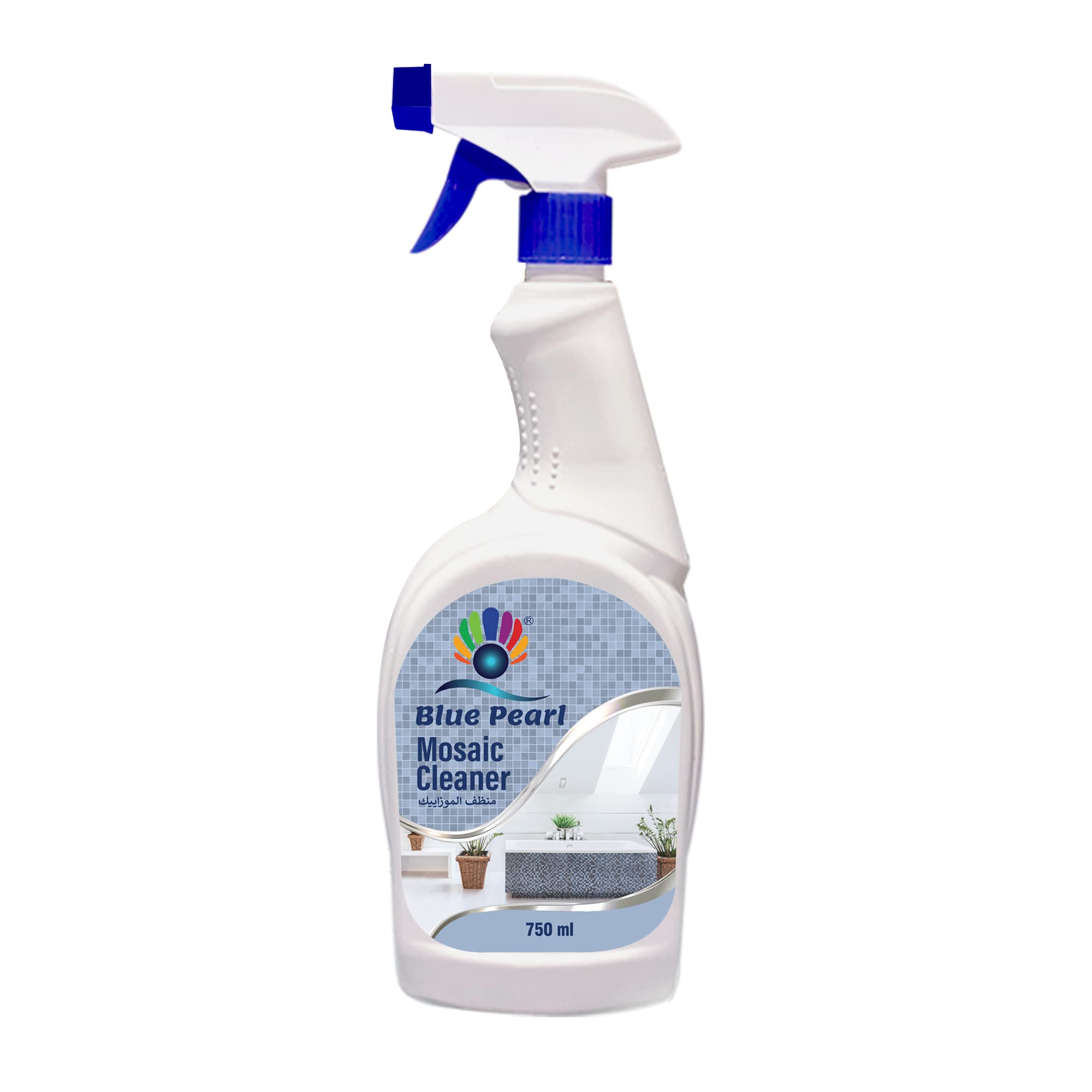 Blue Pearl Mosaic Cleaner Trigger Spray, Effectively Cleans your Surface to Shine From Bathtubs To Tiles to Taps and Mirrors , 750 ml