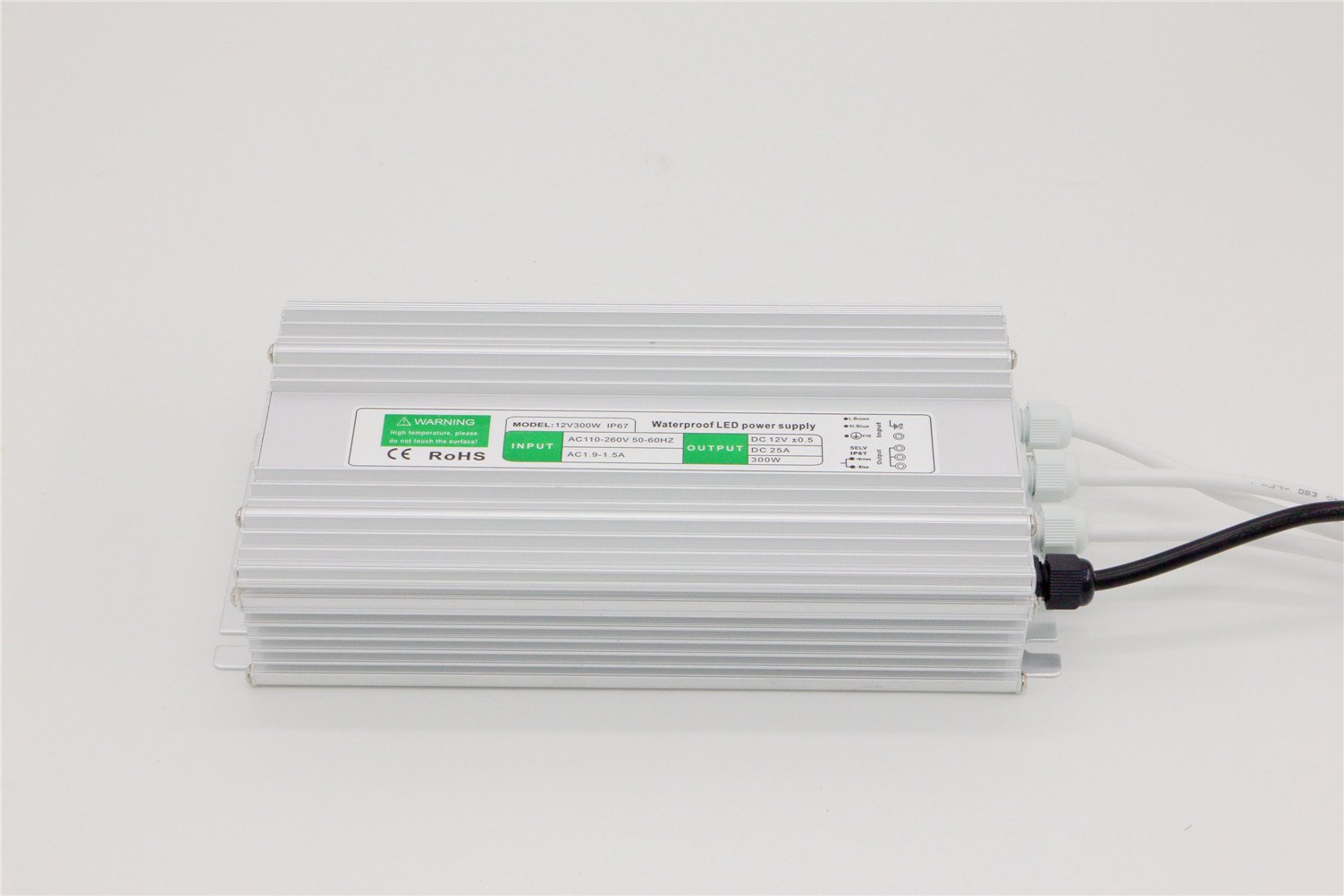 IP67 12V 300W Impermeable la Tira de LED Fuente de Alimentación Transformador de Potencia DC12V 0.83A-25A 10W-300W