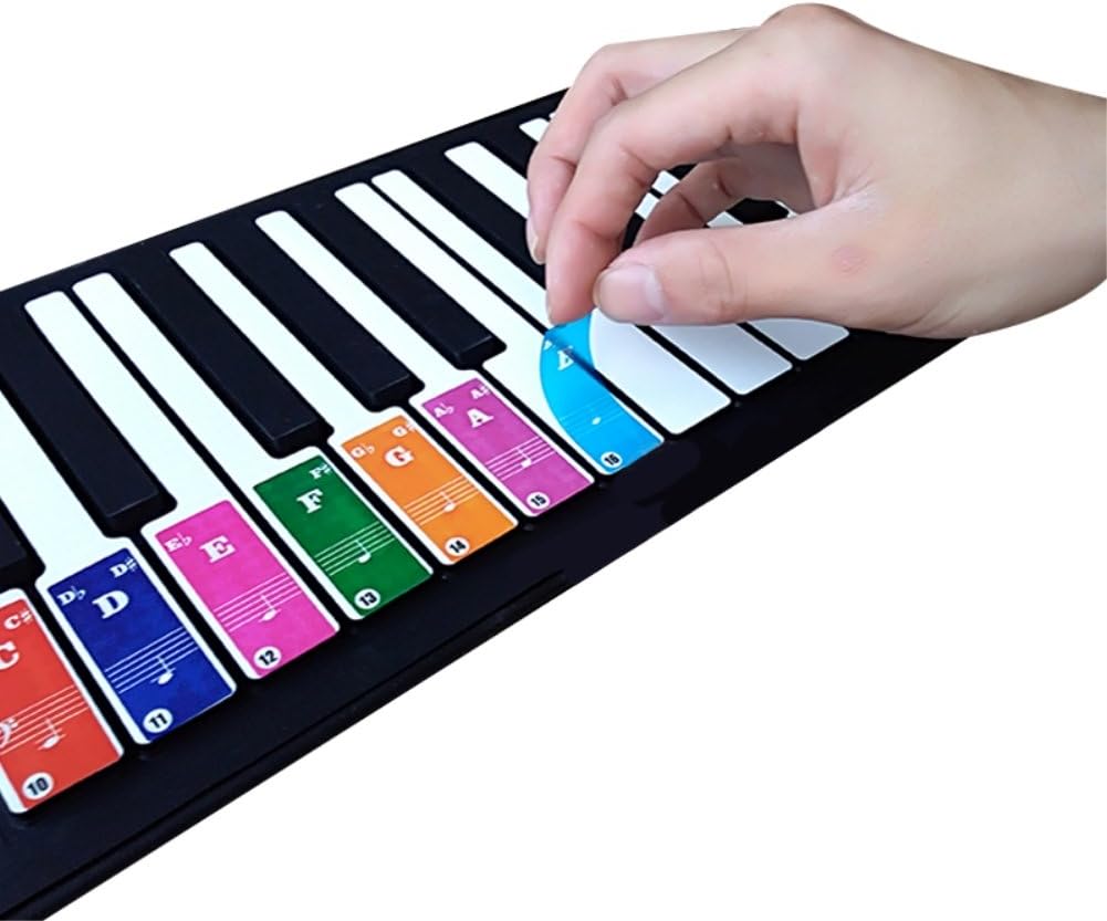 The ONE Smart Piano Keyboard is very helpful for children learning piano - Double Layer Coating for 37/49/61/88 Keyboards (Rainbow color)