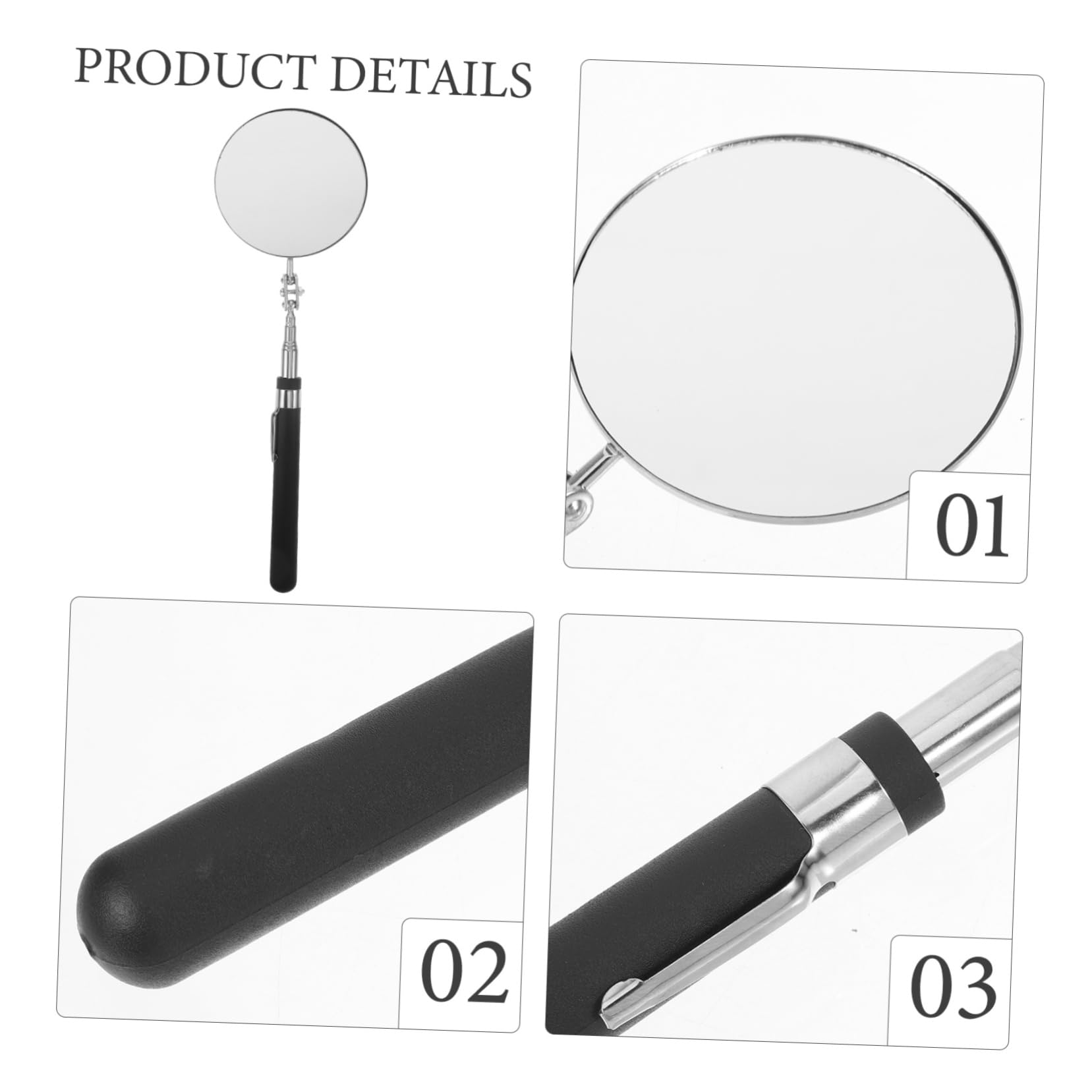 OUNONA Inspection Mirror for Mechanic Adjustable Mirror Extendable Mirror Telescoping Mirror Mechanic Mirror Inspection Mirror Replacement Telescope Mirror Inspection Mirror Telescoping