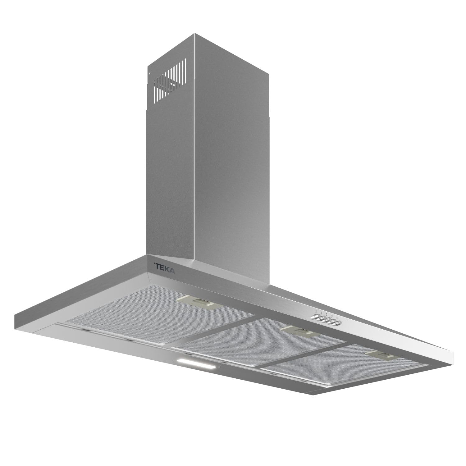 TEKA Campana Decorativa Piramidal, Mandos Pulsantes, 3 Velocidades, 90 cm