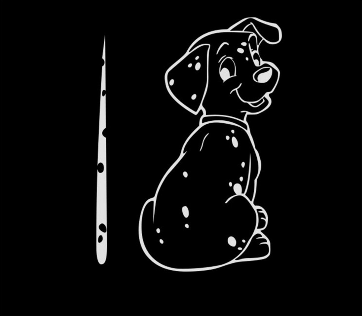 Car Auto Body Sticker Tail Dog Rear Windshield Window Wiper Self-Adhesive Side Truck Vinyl Graphics Decals (White)