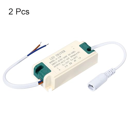 Miniatura 3 de PATIKIL Controlador LED de 8-12W 300mA, paquete de 2 salidas AC 85-265V 27-42V DC Conector hembra Conector rectificador de corriente constante