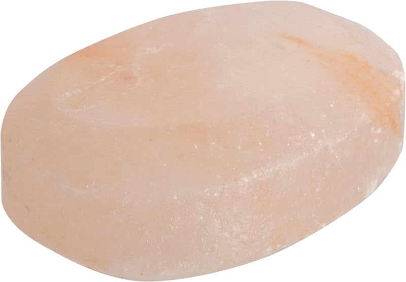 Piedra de masaje ovalada plana, piedra tallada a mano de cristal rosa para terapia de masaje, desodorante y exfoliantes de sal y azúcar, 2.5" W x 3.5" L x 1" D
