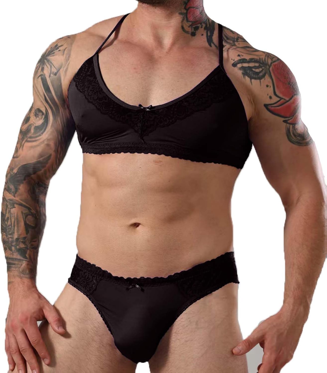 Femboy Sissy Clothes Sexy Lace Bikini Bra Thong Set Soft Breathable Crossdressing Apparel Male To Female