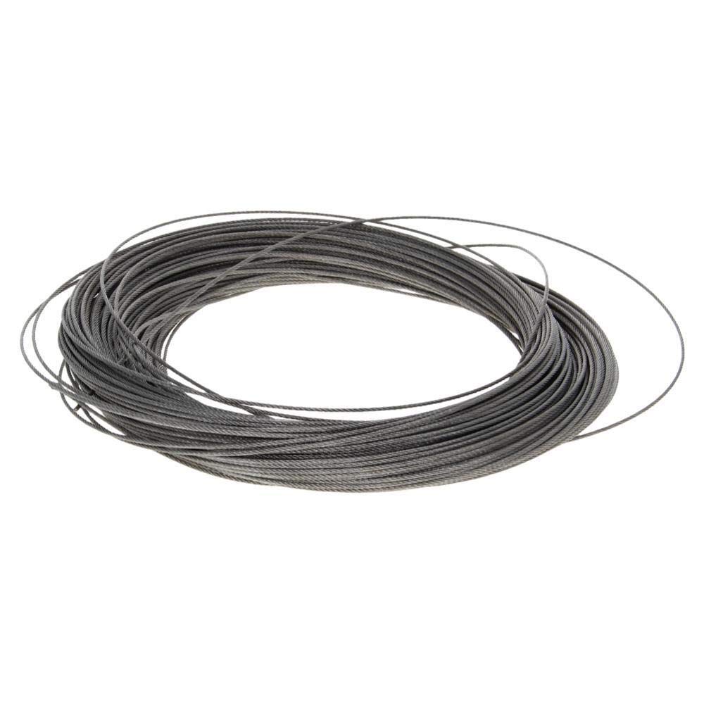 Cable Acero 1 mm / 1,2 mm Diámetro del alambre de acero del alambre del cable flexible 304-Acero inoxidable Cuerda 5~54m suave larga del cable de elevación(1.2mm x53m)