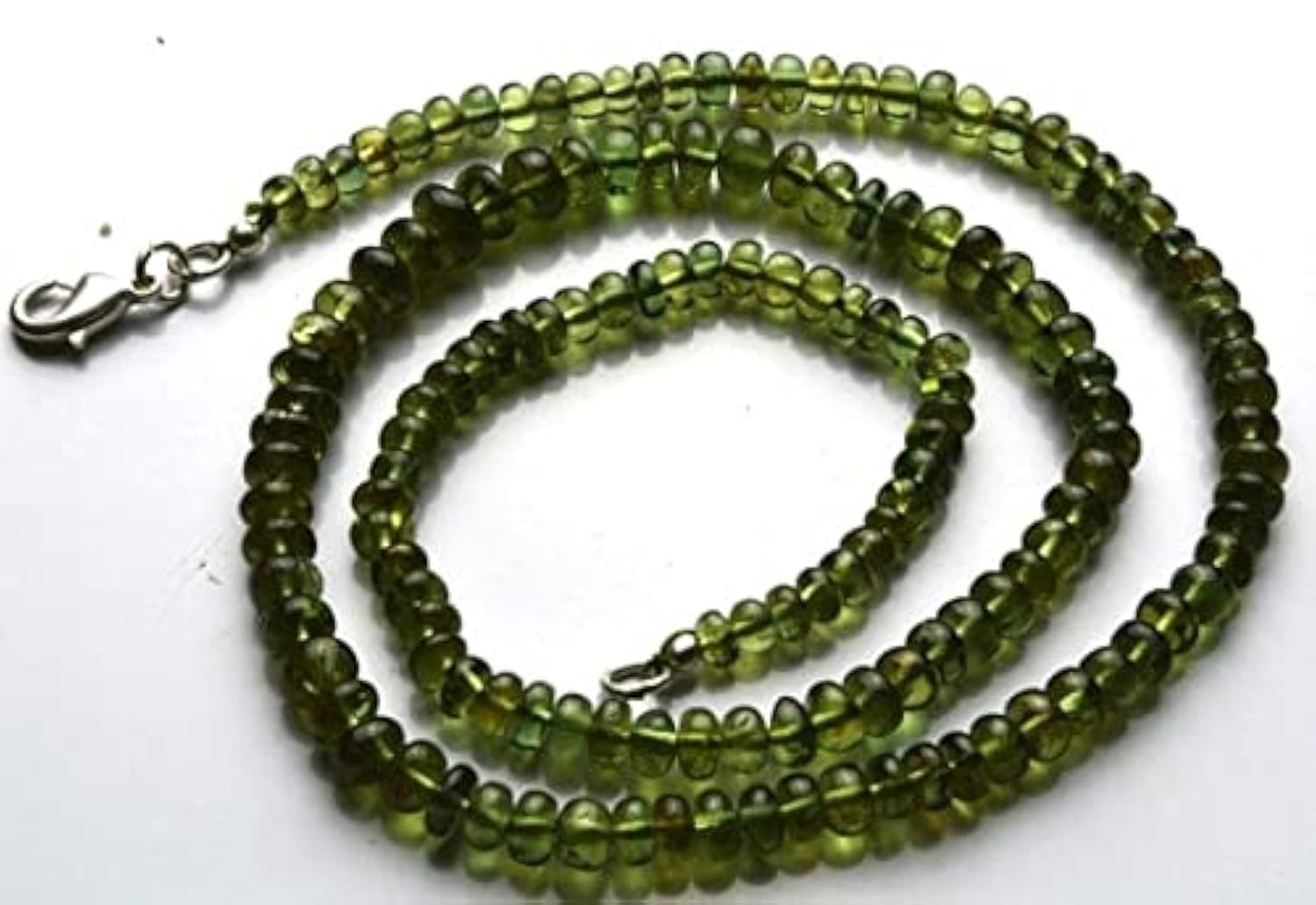 Collier en apatite verte naturelle AAA perles rondes lisses 2,5-5,5mm LKBEADS