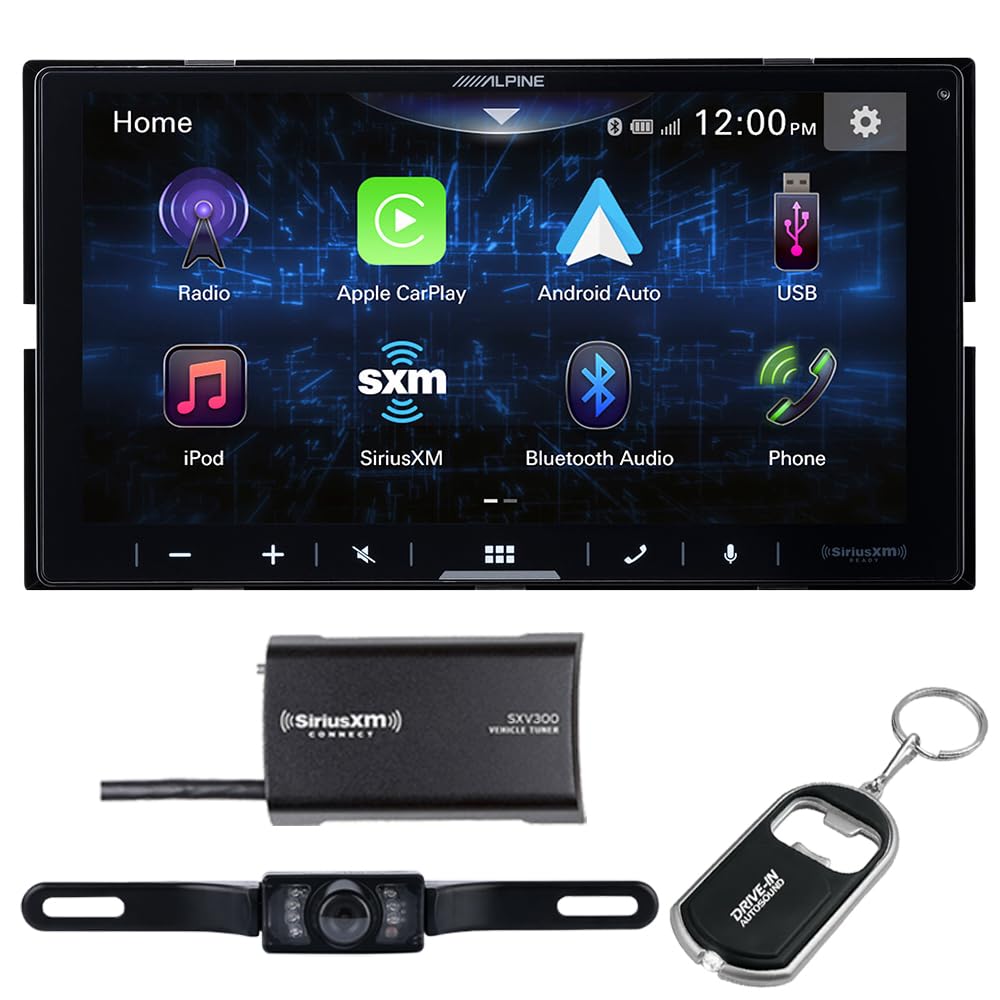 Alpine ILX-W770 6.75" Shallow-Chassis Multimedia Receiver with SiriusXM Tuner and License Plate Camera