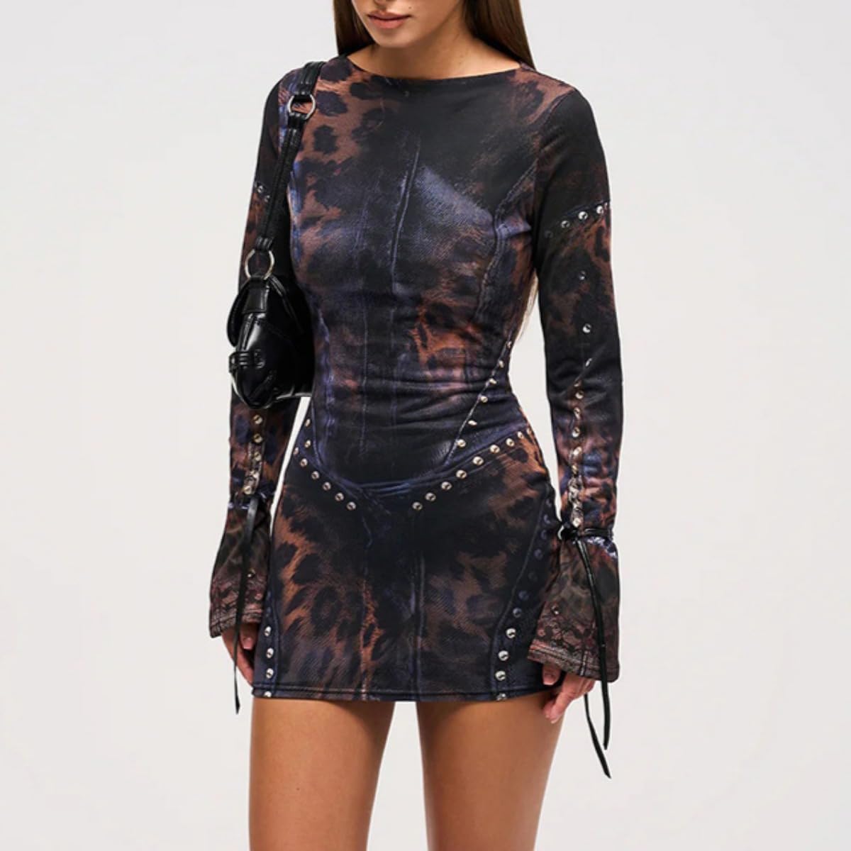 Women's Bodycon Mini Dress Sexy Mini Dress Leopard Print Mini Dress Smil Fit Dress Cheetah Print Mini Dress Y2K - Image 3