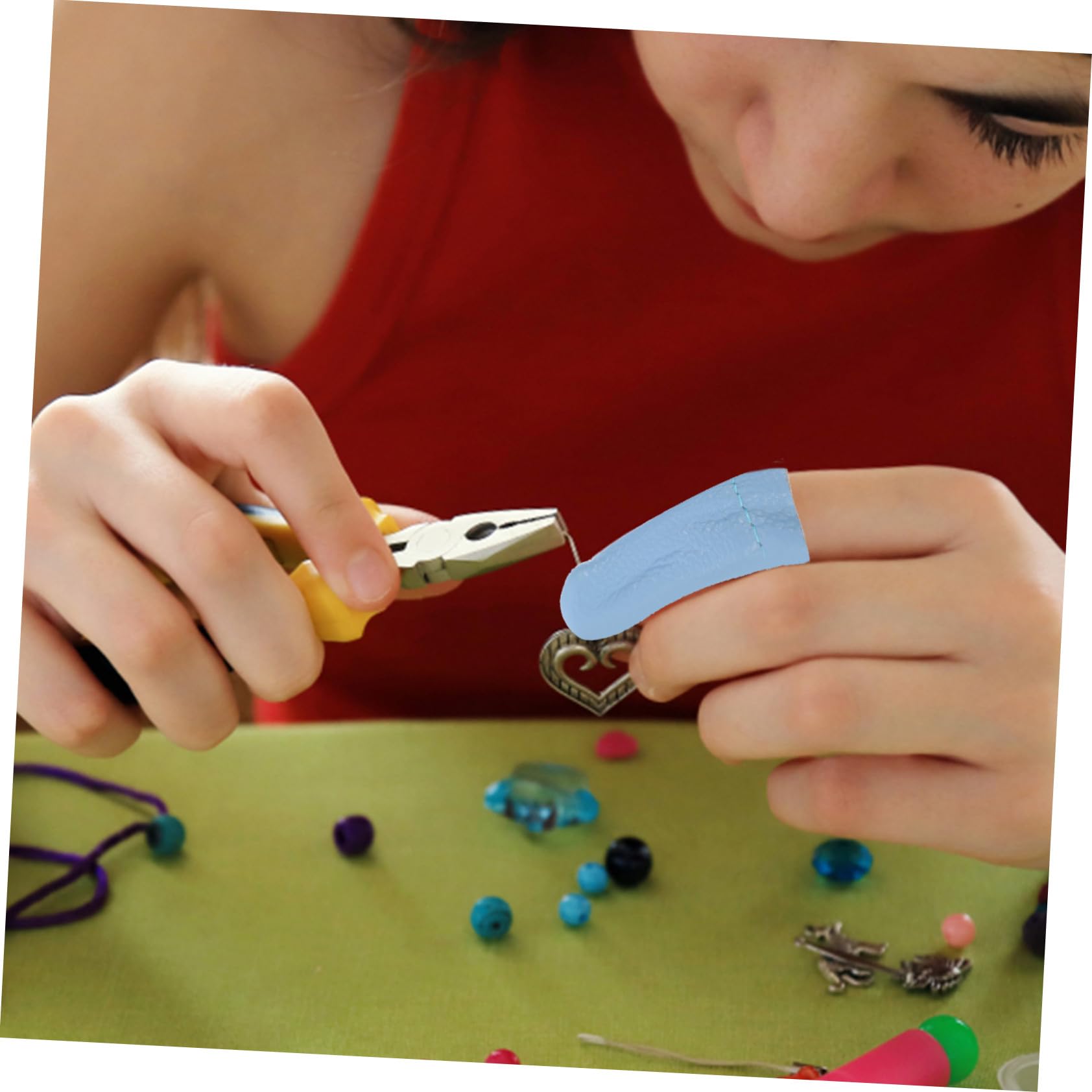 60piezas De Dedos De Cuero Para Costura Dedales De Piel Para Hacer Manualidades Protección Para Dedos Aleatorios