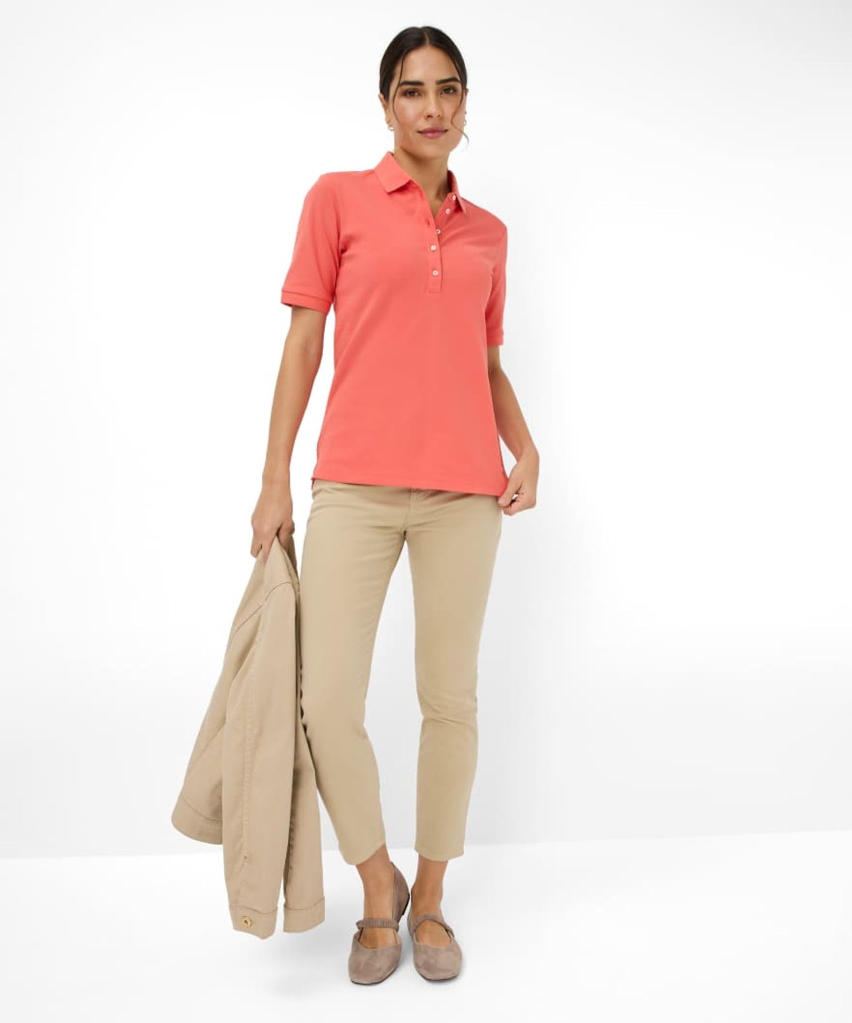 BRAX Style.Cleo Pima Pique Solid T-Shirt Femme