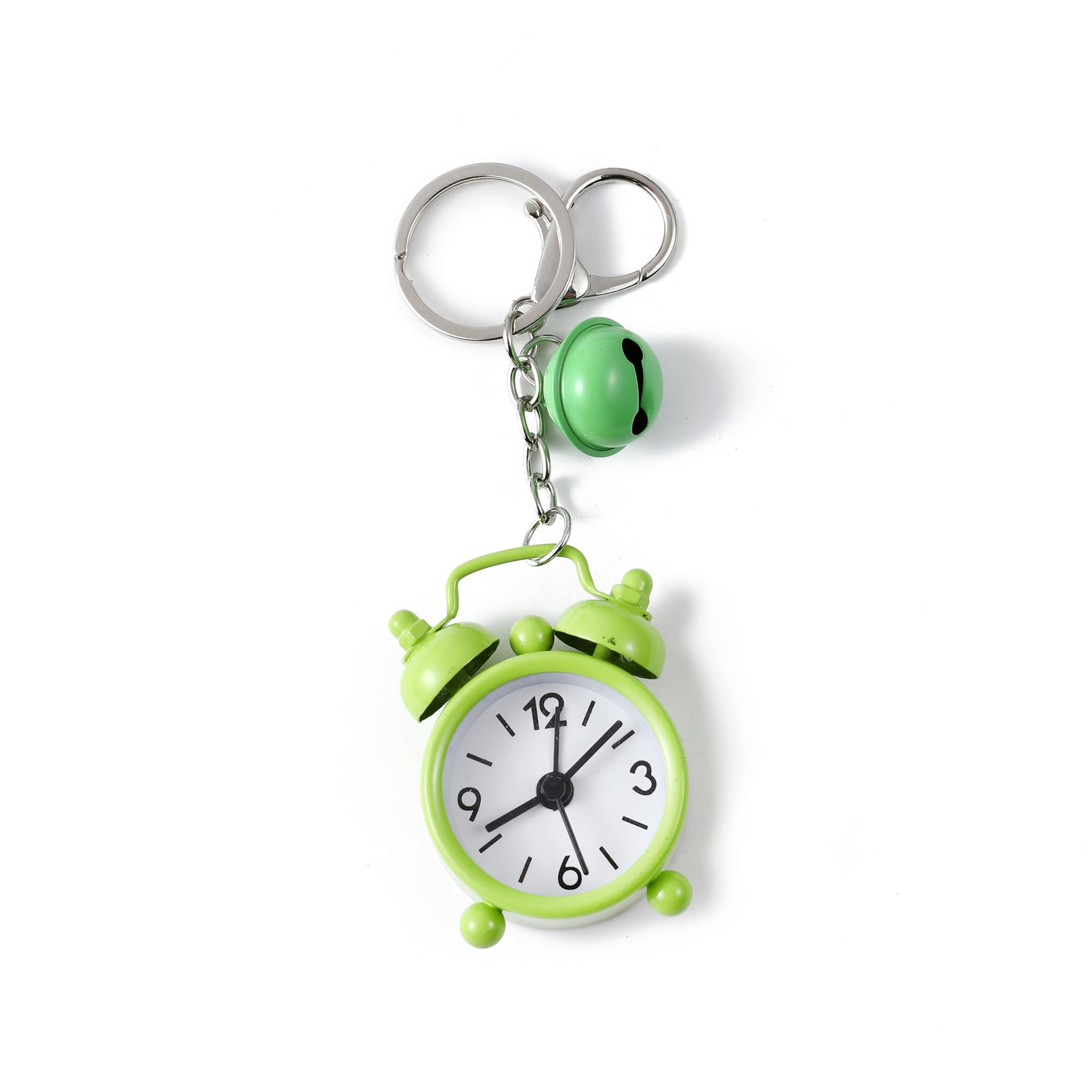 Mini Alarm Clock Bag Charm - Green | Cute Keychain For Handbags & Totes | Trendy Accessory For Handbags, Backpacks & Keys | Gift For Girls, Women & Friends-image-33