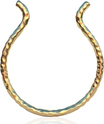 14k Gold Filled Fake Septum Ring Hoop 20 Gauge Tiny Faux Nose Rings Piercing Jewelry For Women Men
