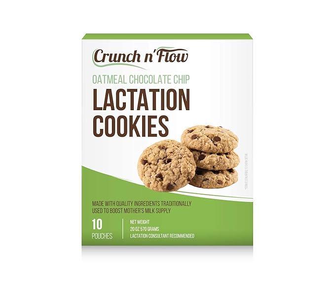 Crunch N Flow Lactation Chocolate Chip Oatmeal Cookies (10