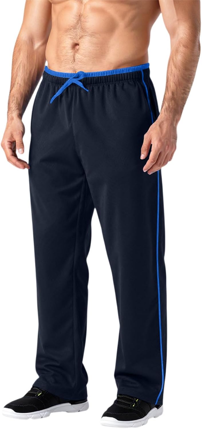 FQZWONG Men's Lightweight Sweatpants High-Performance Long Pants with Pockets Breathable Gym Running Golf Athletic Trousers