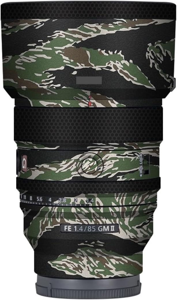 FE 85 F 1.4 II Anti-Scratch Camera Lens Body Protective Sticker Vinyl Wrap Decal Skin Film for Sony FE 85mm F1.4 GM II (Tiger Stripe Camo)
