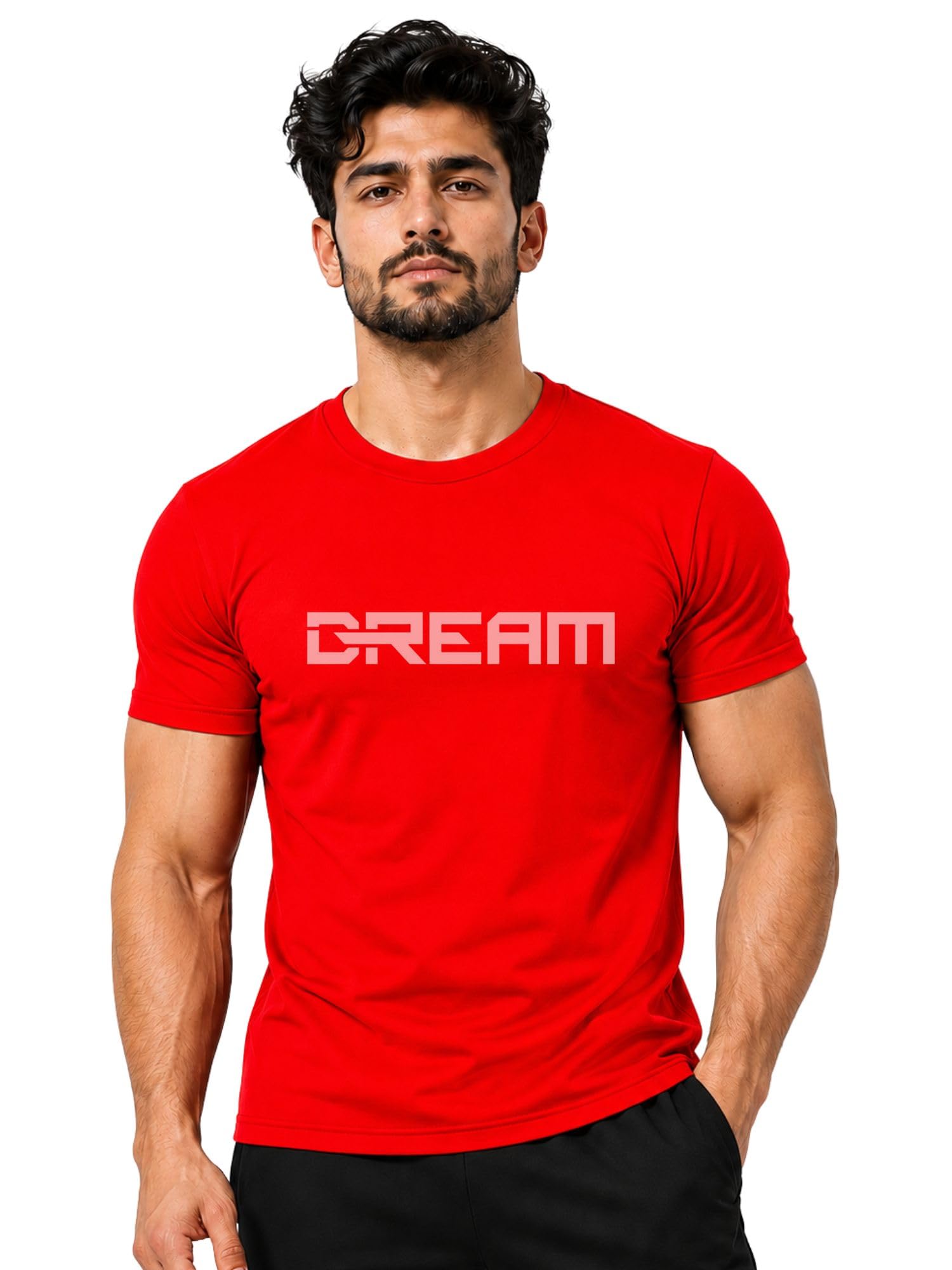 3colors Men's Active Polyester Sports T-Shirt | Quick Dry Moisture Wicking Gym Wear | Lightweight Breathable Athletic Training Running Workout Tee-Dream-picture-22