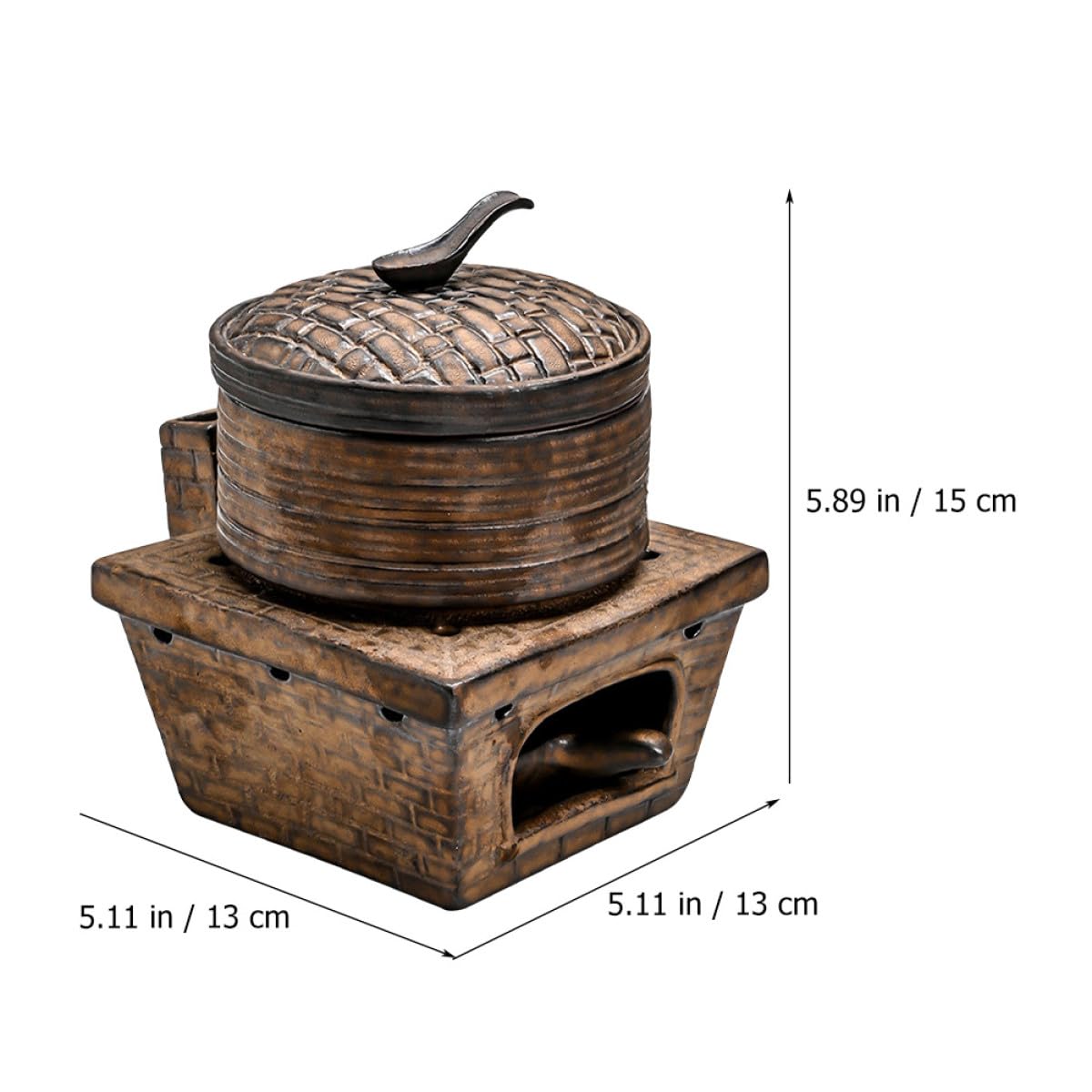 NUOBESTY Bruciatore di Incenso in Ceramica D’Epoca Piccolo Incensiere Decorativo Elegante per Aromaterapia Domestica Porta Incenso Portatile per Studio Sala Yoga e Meditazione