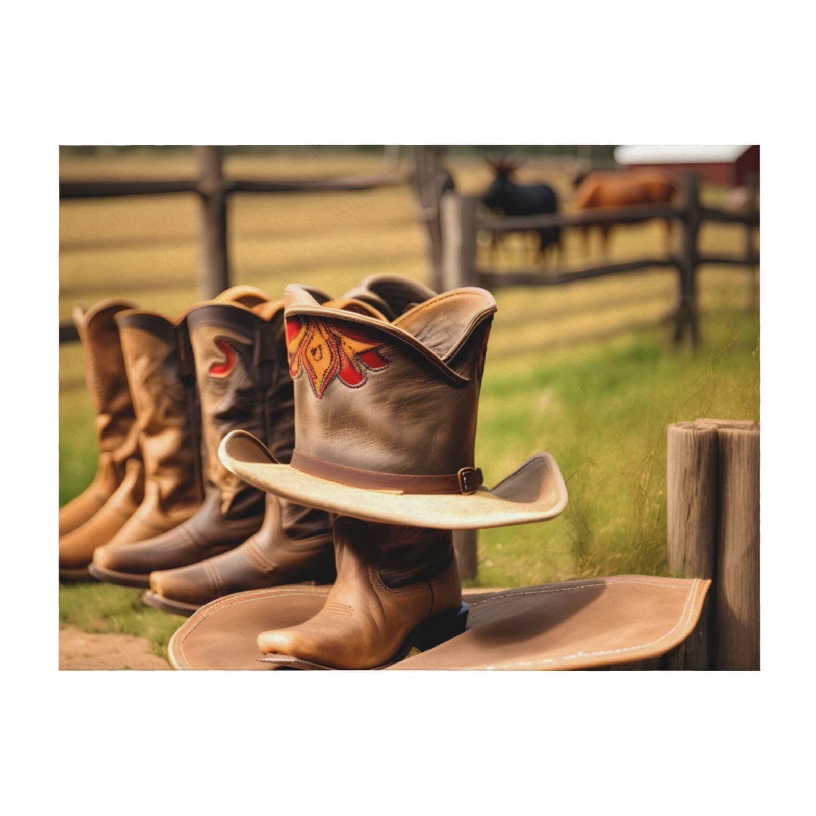 Couverture microfibre cowgirl confort thermique pour nuits fraîches