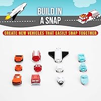 Vista 3 de Vehículos magnéticos Popular Playthings para niños pequeños de 1 a 3 años, mini autos para combinar o emparejar, conjunto de 9 juguetes para regalar